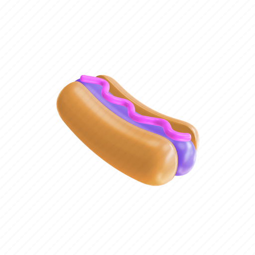 Hot, dog, food, hot dog 3D illustration - Download on Iconfinder