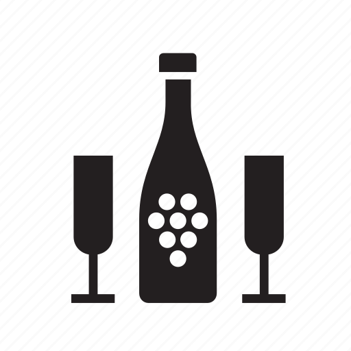 Beverage, bottle, champagne, drink, drinking, glass icon - Download on Iconfinder