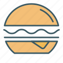 burger, cheeseburger, circle, eat, fast food, hamburger