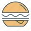 burger, cheeseburger, circle, eat, fast food, hamburger 