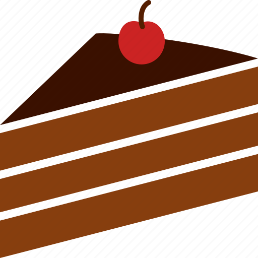 Cake, cherry, chocolate, dessert, layered, slice, sweet icon - Download on Iconfinder