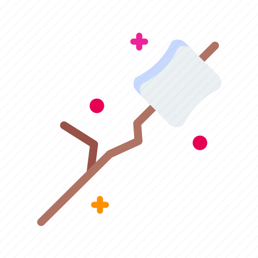 Marshmallow, roasted marshmallow, marshmallow stick, food, mallows, sweet, dessert icon - Download on Iconfinder