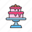 cake, two layered cake, birthday, desserts, party cake, wedding cake, bakery, candles 