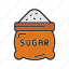 sugar, bag, sack, food, wholesale, brown sugar, bag of sugar, fertilizer 