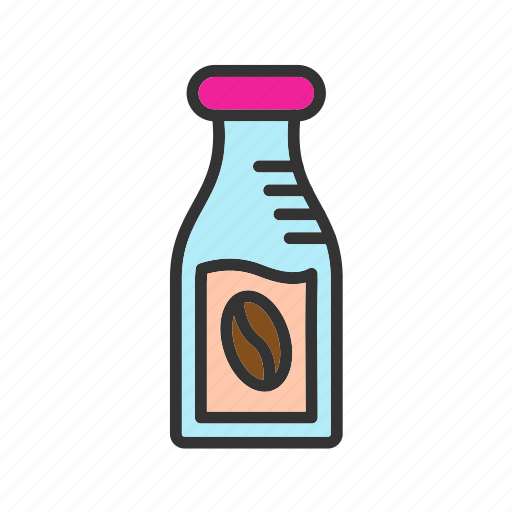 Coffee, bottle, beverage, drink, coffee bean, caffeine, cappuccino icon - Download on Iconfinder