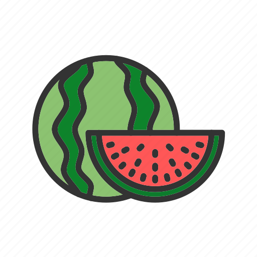 Watermelon slice, fruit, healthy, tropical, melon, lanatus, citrullus icon - Download on Iconfinder
