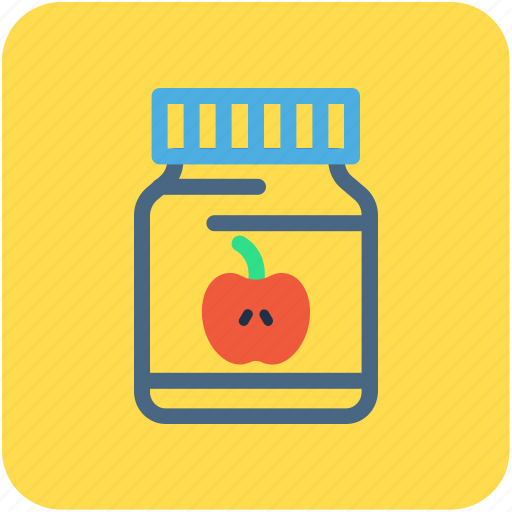 Apple jam, apple preserved, container, marmalade, savoury spread icon - Download on Iconfinder