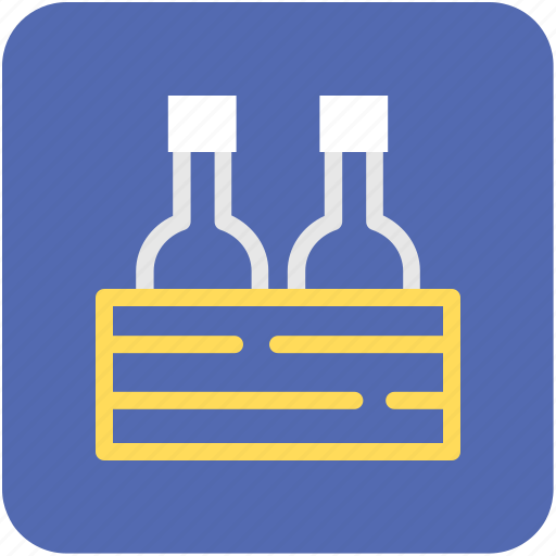 Beer crate, beverage crate, bottles, bottles crate, wine bottles icon - Download on Iconfinder