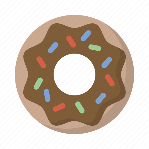 Chocolate, donut, food, snack, sprinkles, treat icon - Download on Iconfinder