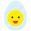boiled, egg, emoji, emoticon, hard, hard-boiled, smiley 