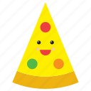 emoji, emoticon, face, food, pizza, slice, smiley