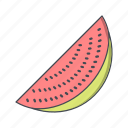 fruit, slice, watermelon