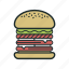 burger, fast food, hamburger 