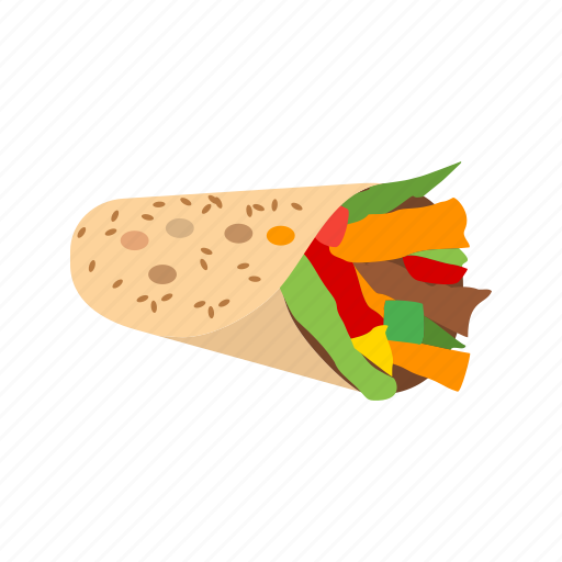 Wrap, fast food, taco, tortilla icon - Download on Iconfinder