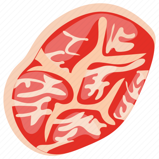 Meat loaf, pork slice, raw food, raw meat, red meat icon - Download on Iconfinder