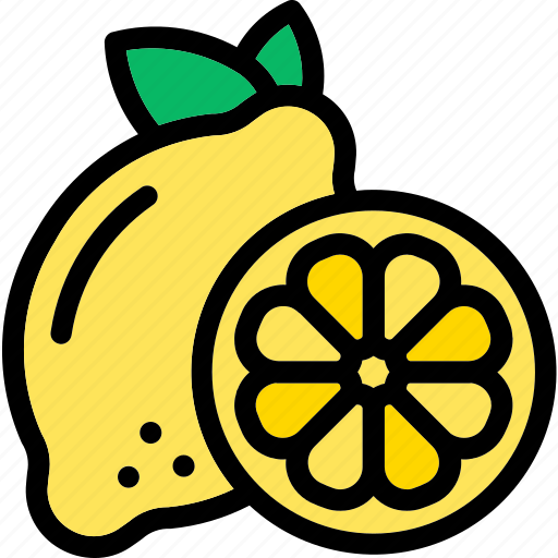 Lemon, slice, citrus, vegetable, sour icon - Download on Iconfinder