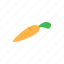 carrot, cartoon, design, element, isolated, isometric, vegetable
