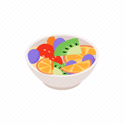 Cartoon, design, element, fruit, isolated, isometric, salad icon - Download on Iconfinder