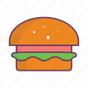 burger, cheeseburger, fast, food