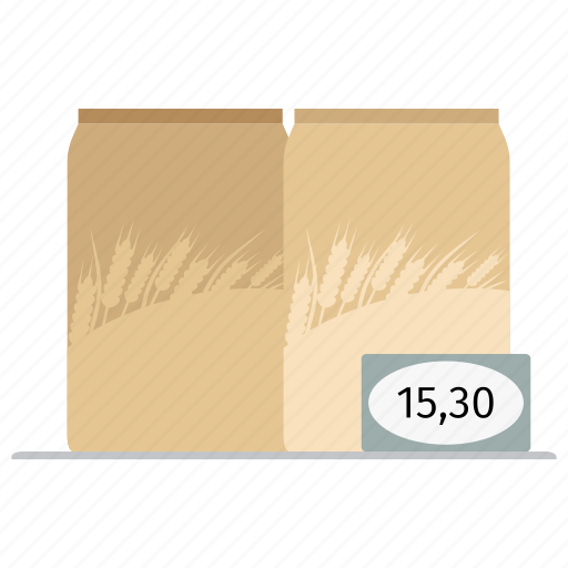 Ear, flour, food, pack of flour, price, wheat icon - Download on Iconfinder