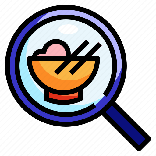 Choose, dish, food, magnifier, search icon - Download on Iconfinder