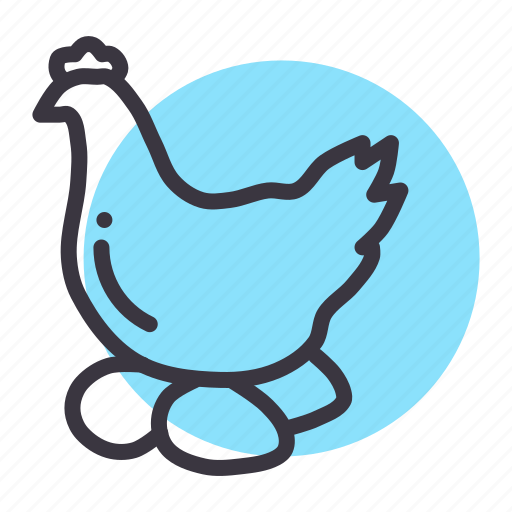 Agriculture, chicken, egg, farm, hen, livestock, poultry icon - Download on Iconfinder