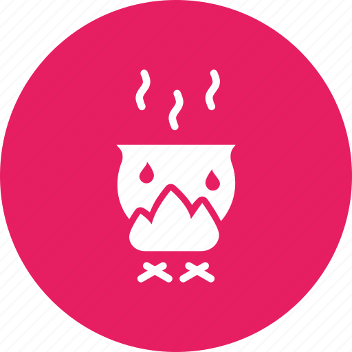 Cauldron, cook, fire, food, heat, pot, smoke icon - Download on Iconfinder