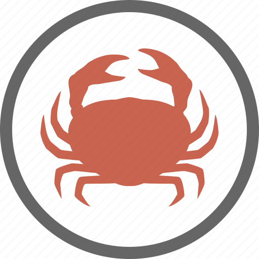 Contain, contains, crab, crustacean, food, label, shellfish icon - Download on Iconfinder
