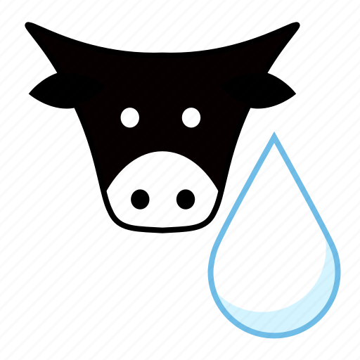 Cow, dairy, drop, food, milk, moo, white icon - Download on Iconfinder