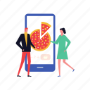 order, food, online, pizza, smartphone 