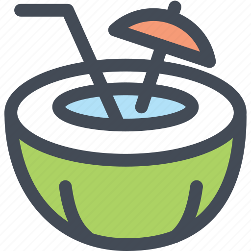 Coconut, coconut drink, coconut water, food, fruit drink, holidays icon - Download on Iconfinder