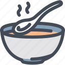 bowl, food, soup, soup bowl, spoon 