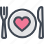 dish, favorite food, food, heart, silverware 