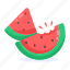 watermelon slices, tropical fruit, healthy food, organic food, citrullus lanatus 