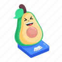 avocado weight, cute avocado, avocado emoji, cute fruit, alligator pear