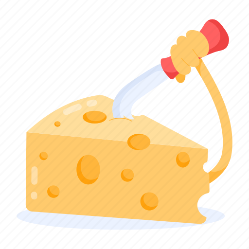Cheese cutting, cheese slice, cheddar cheese, dairy product, cheese knife sticker - Download on Iconfinder