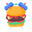 burger cart, burger booth, fast food, junk food, beef burger 