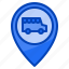 location, place, parking, van, street, food, truck 