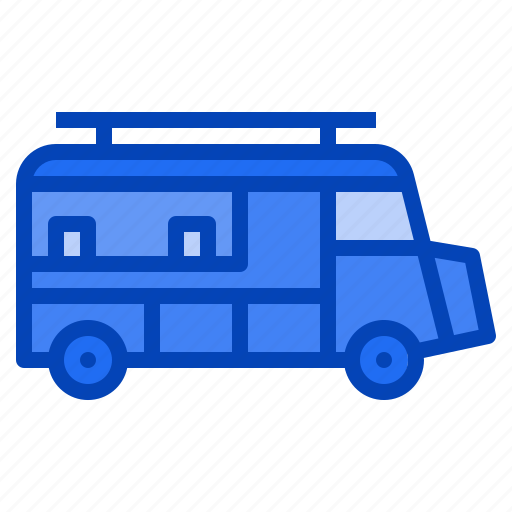 Van, caravan, camper, trailer, street, food, truck icon - Download on Iconfinder