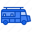 van, caravan, camper, trailer, street, food, truck 