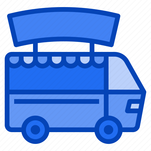 Van, vehicle, delivery, shop, street, food, truck icon - Download on Iconfinder
