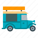 caravan, trailer, camper, van, street, food, truck 