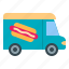 hotdog, sausage, fastfood, sandwich, street, food, truck 