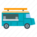 van, caravan, camper, trailer, street, food, truck 