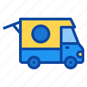 camper, van, caravan, trailer, street, food, truck