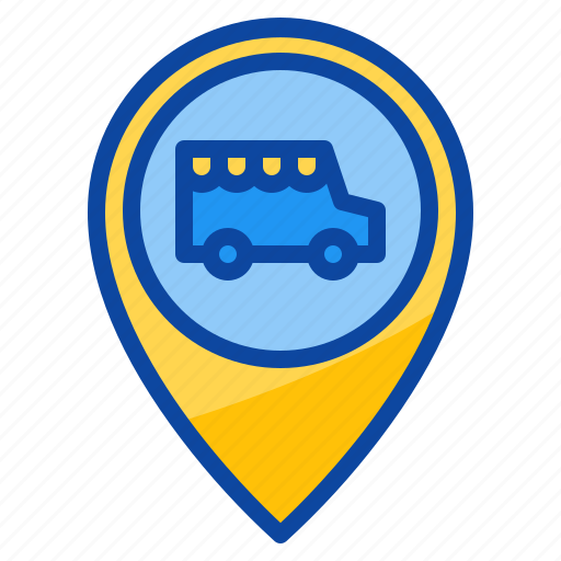 Location, place, parking, van, street, food, truck icon - Download on Iconfinder