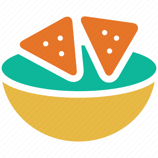 Guacamole, tortilla chips, totopos, corn chips icon - Download on Iconfinder