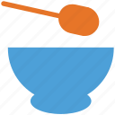 food, soup, soup bowl, spoon