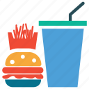 drink, fastfood, fries, hamburger