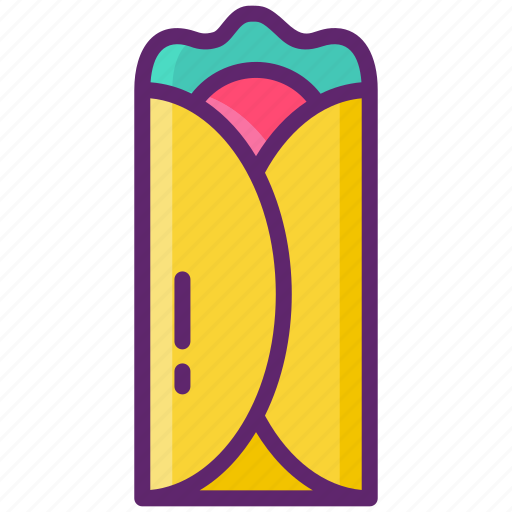 Food, wrap, breakfast, burrito icon - Download on Iconfinder